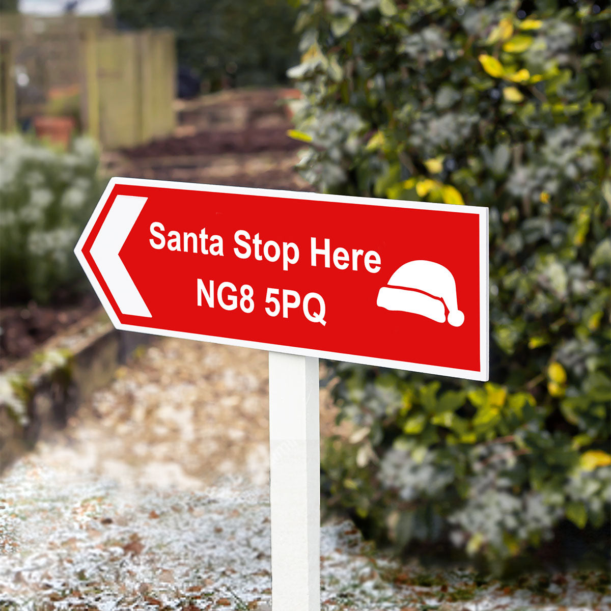 Personalised Christmas Directional Sign in Large