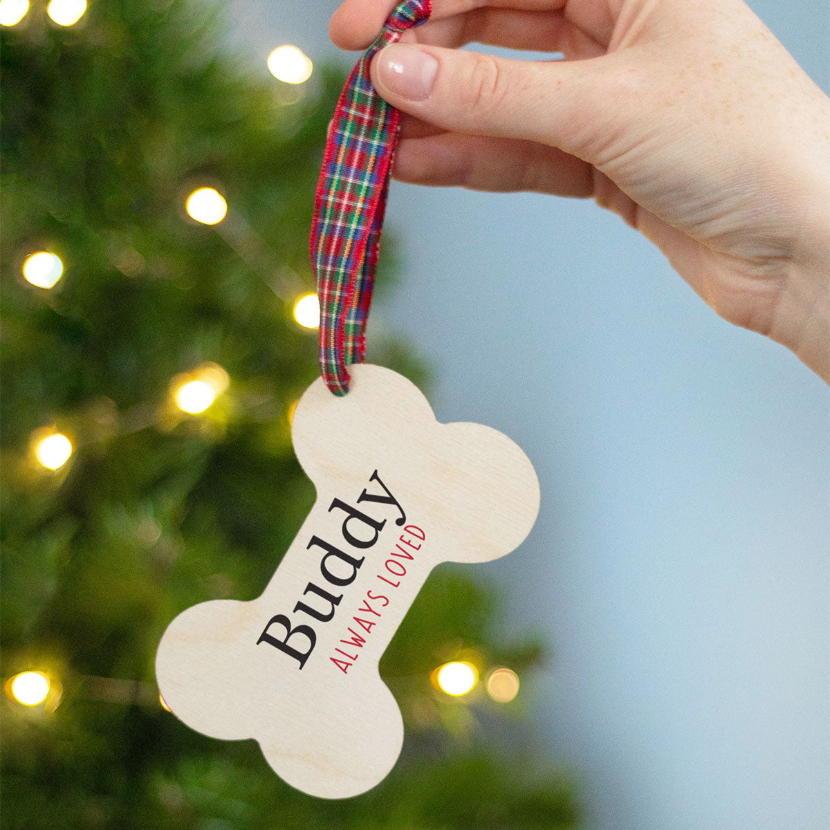 Personalised Dog Wooden Christmas Tree Decoration