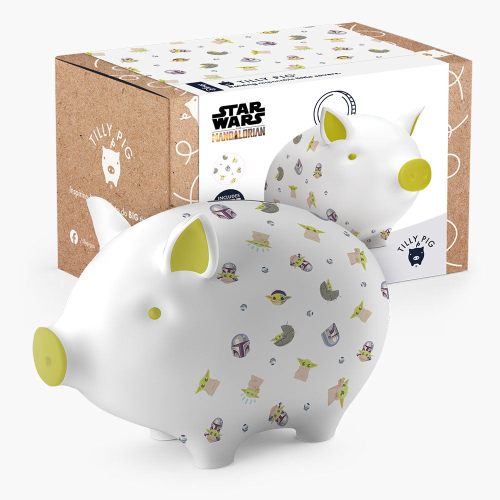 Pig Star Wars Mandalorian Piggy Bank