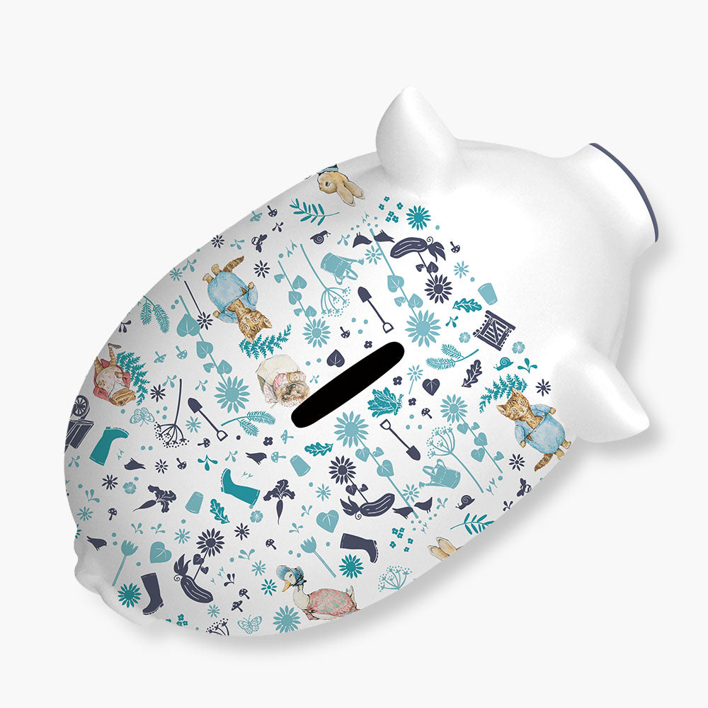 Peter Rabbit and Friends Blue Piggy Bank