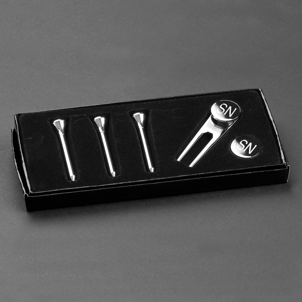 Personalised Silver Plated Golf Set