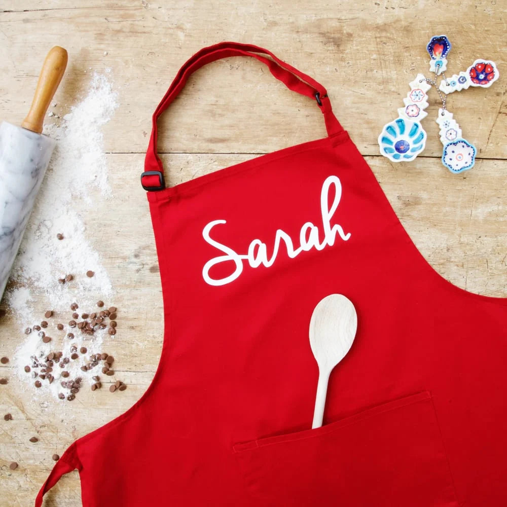 Personalised Apron in Hot Pink
