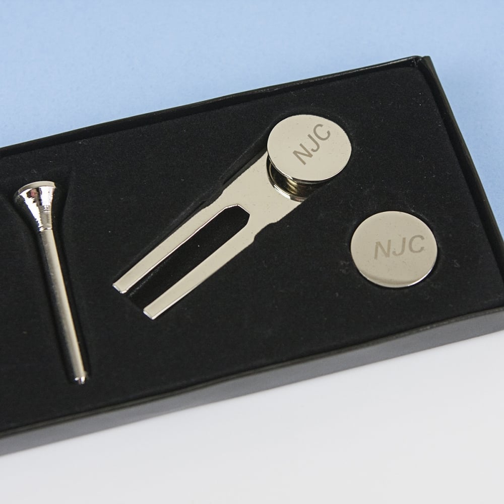 Personalised Silver Plated Golf Set