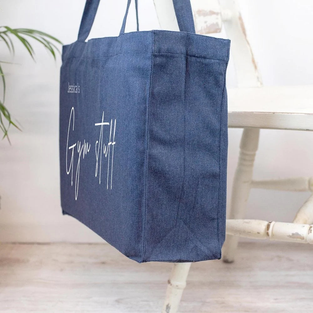 Personalised Recycled Tote Bag in Navy