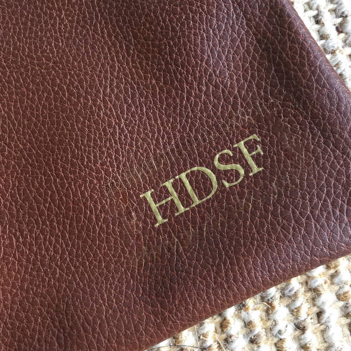 Personalised Tan Nuhide Travel Pouch
