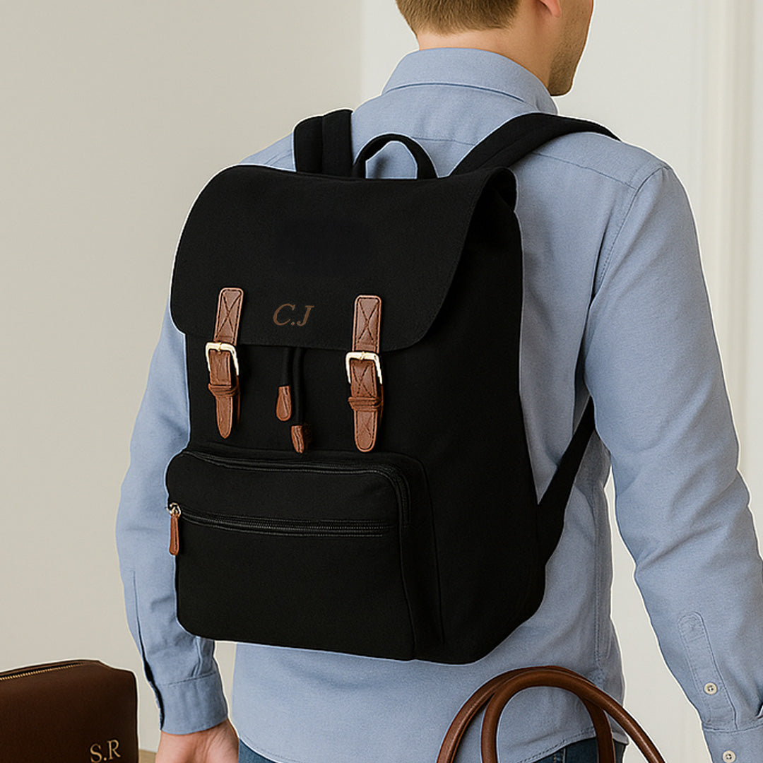 Personalised Vintage Laptop Backpack