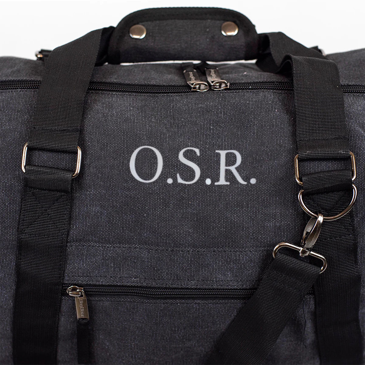 Personalised Large Canvas Holdall in Black
