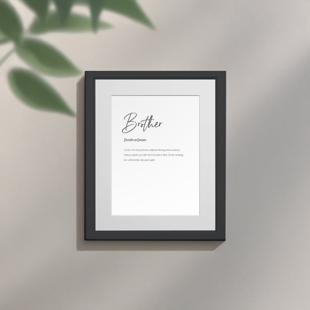Personalised Brother Family Keepsake Framed Print