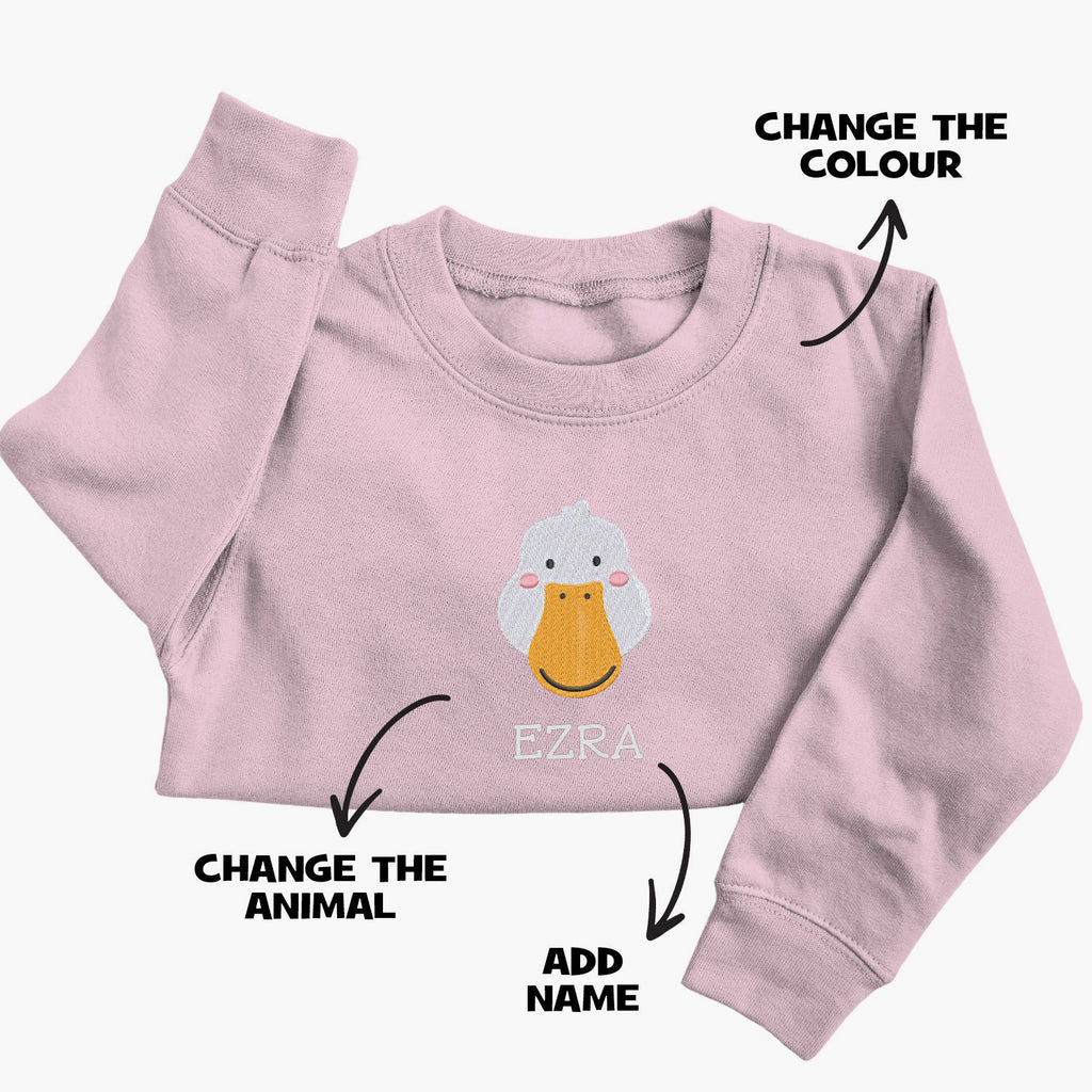 Personalised Embroidered Duck Jumper