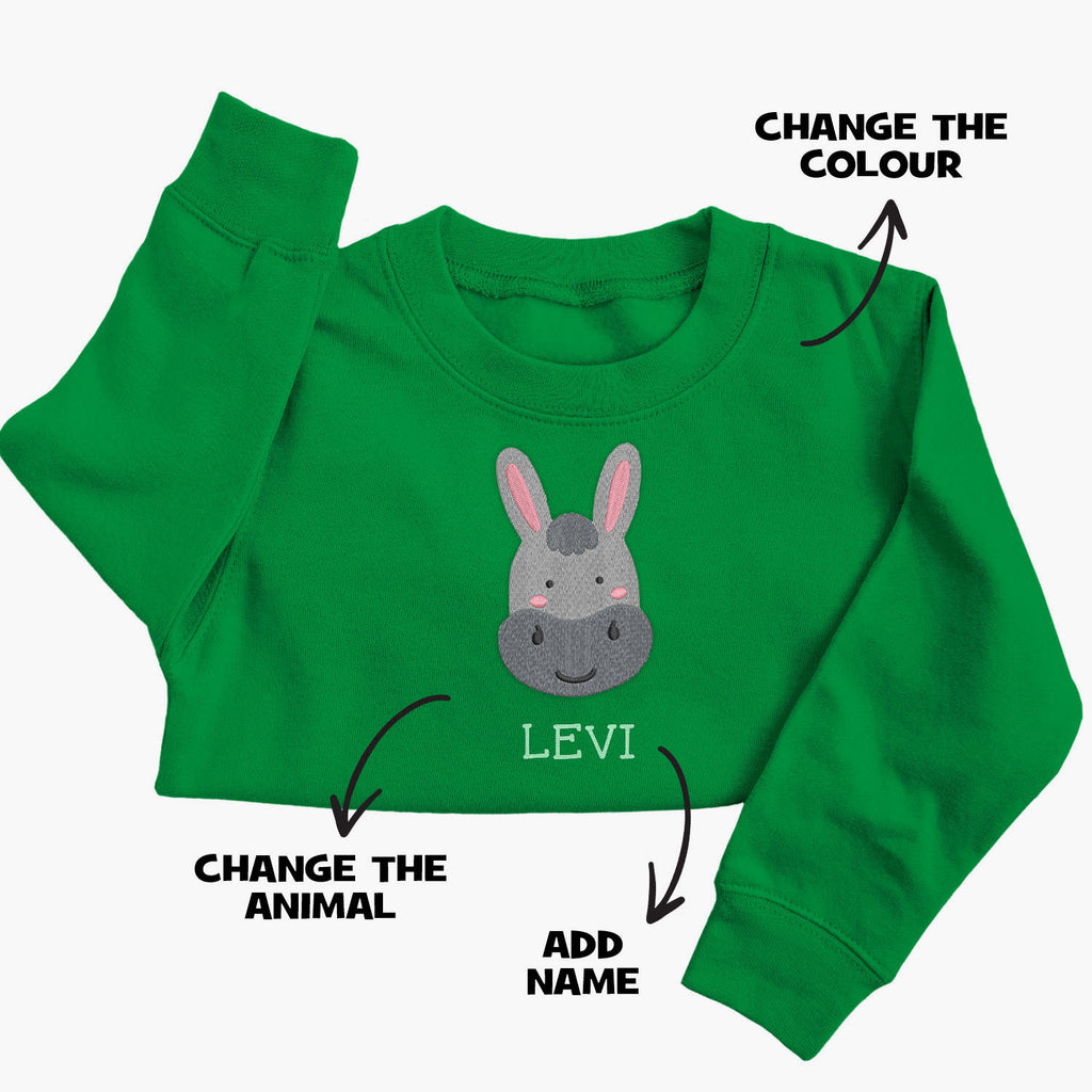 Personalised Embroidered Donkey Jumper