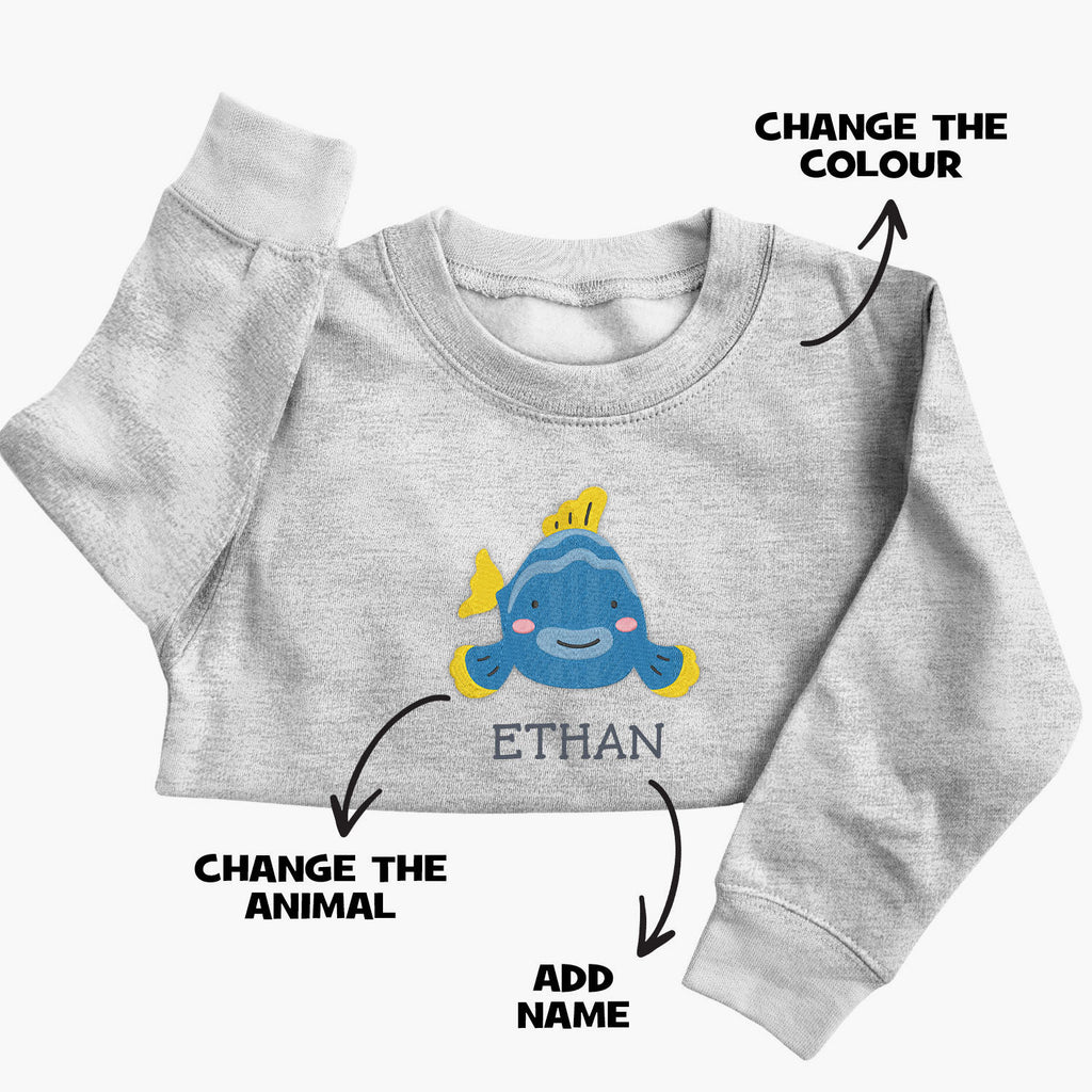 Personalised Embroidered Fish Jumper