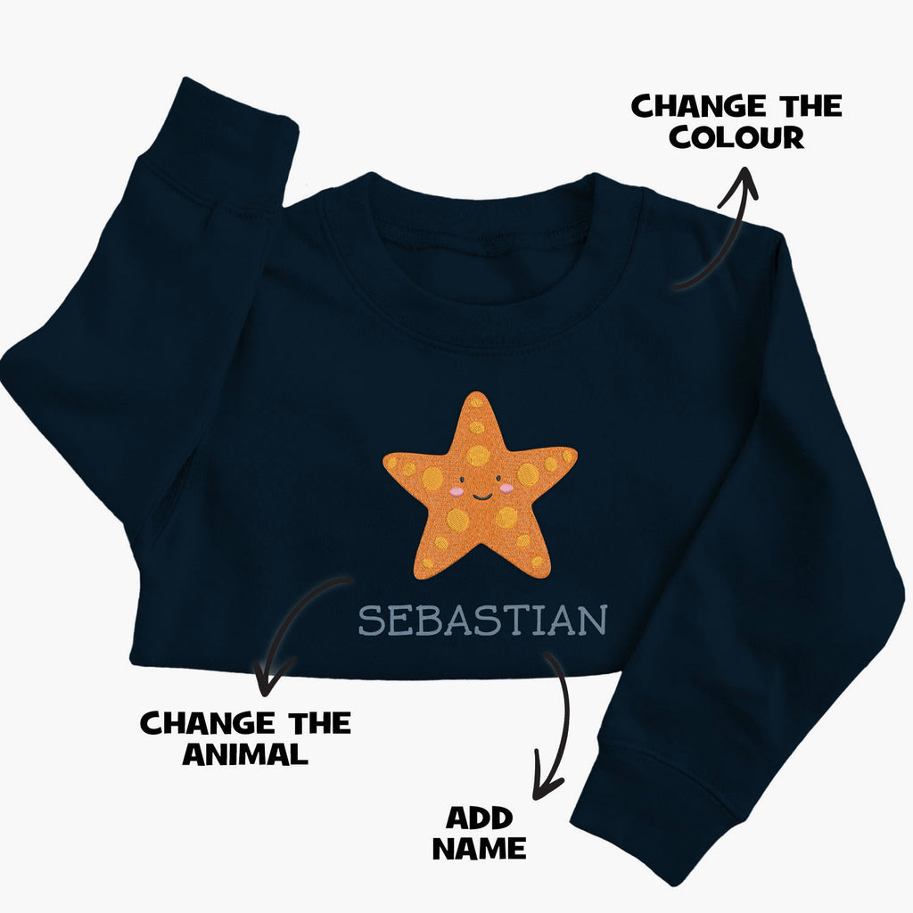 Personalised Embroidered Starfish Jumper