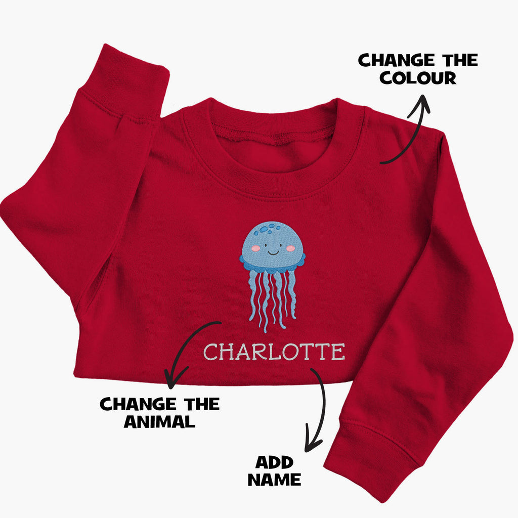 Personalised Embroidered Jellyfish Jumper