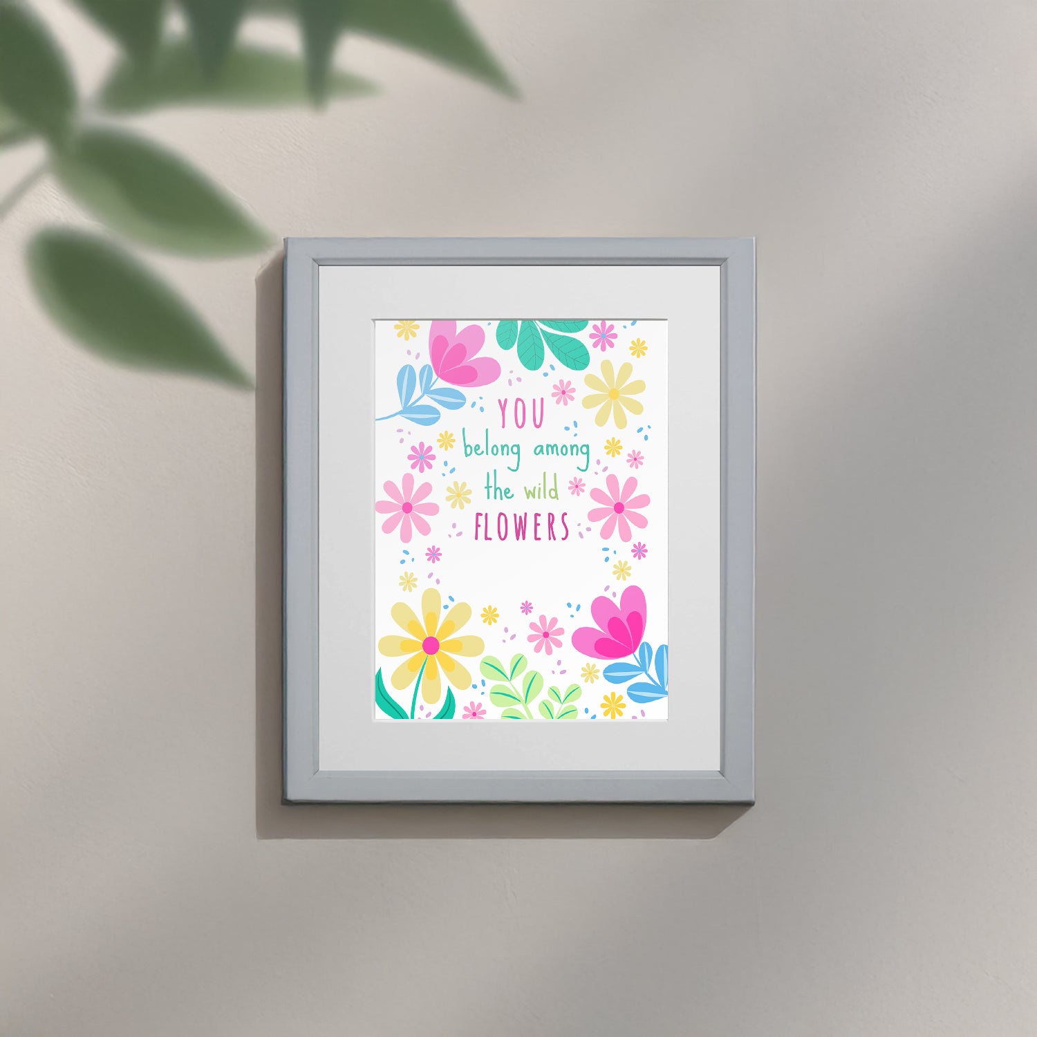 Personalised Flower Power Children’s Nursery Framed Print