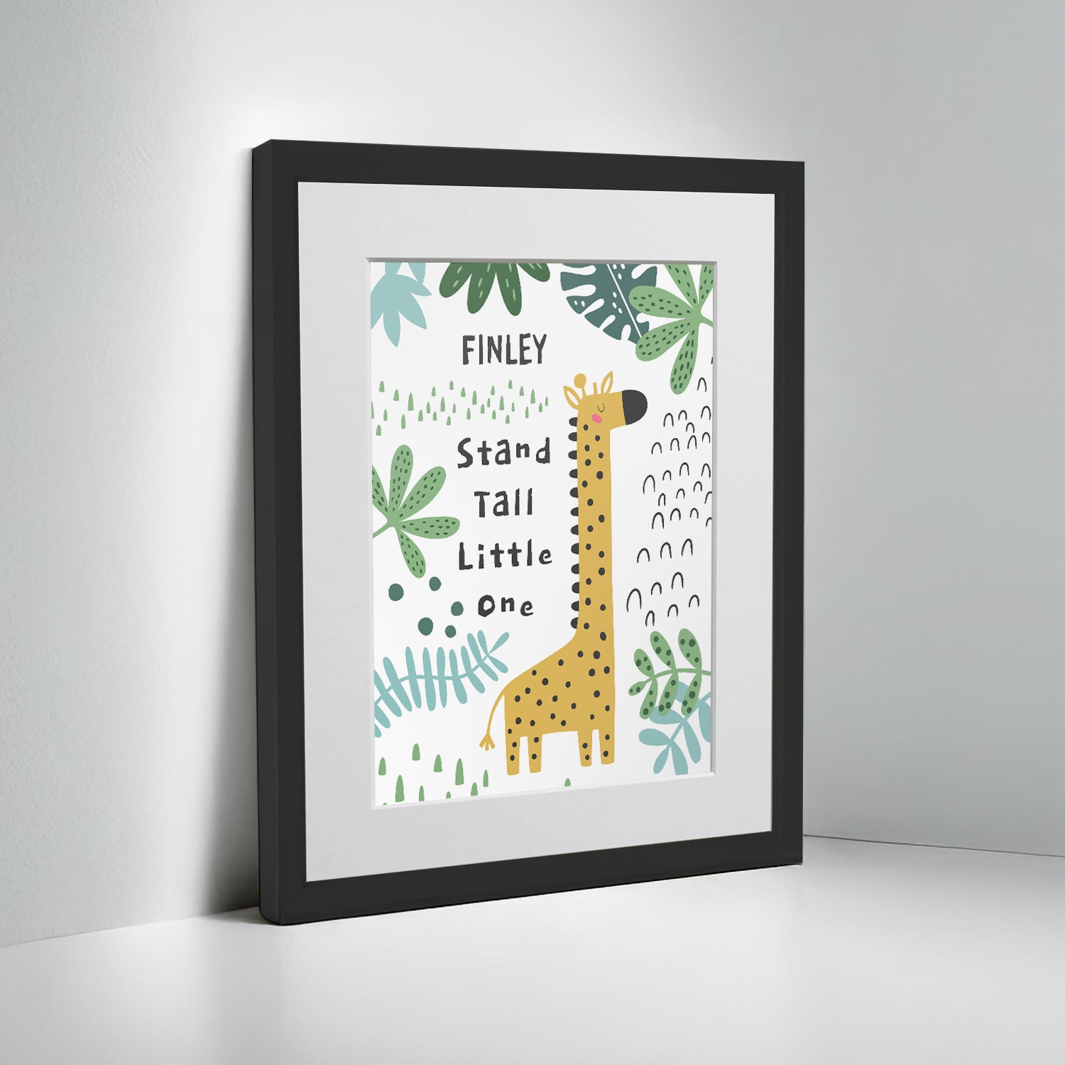 Personalised Giraffe Children’s Nursery Framed Print