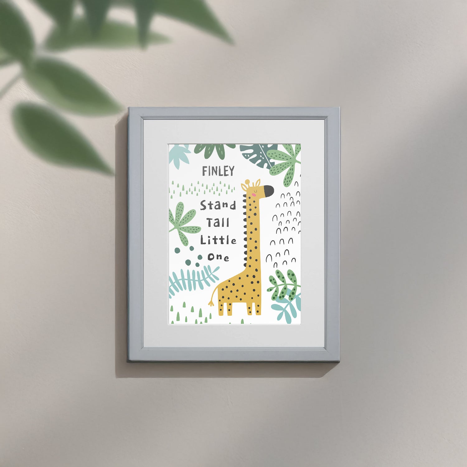 Personalised Giraffe Children’s Nursery Framed Print