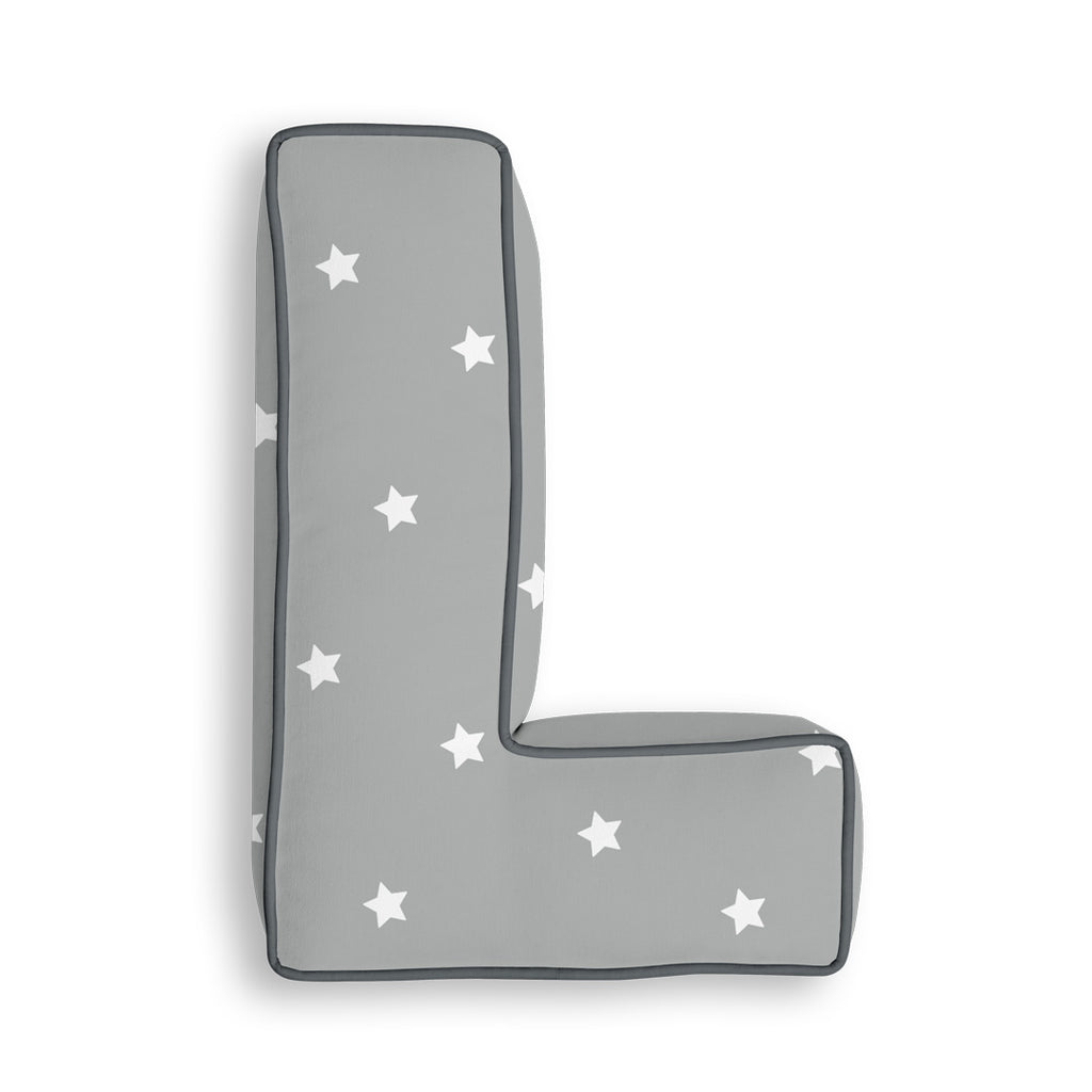 Personalised Letter Cushion L Stars
