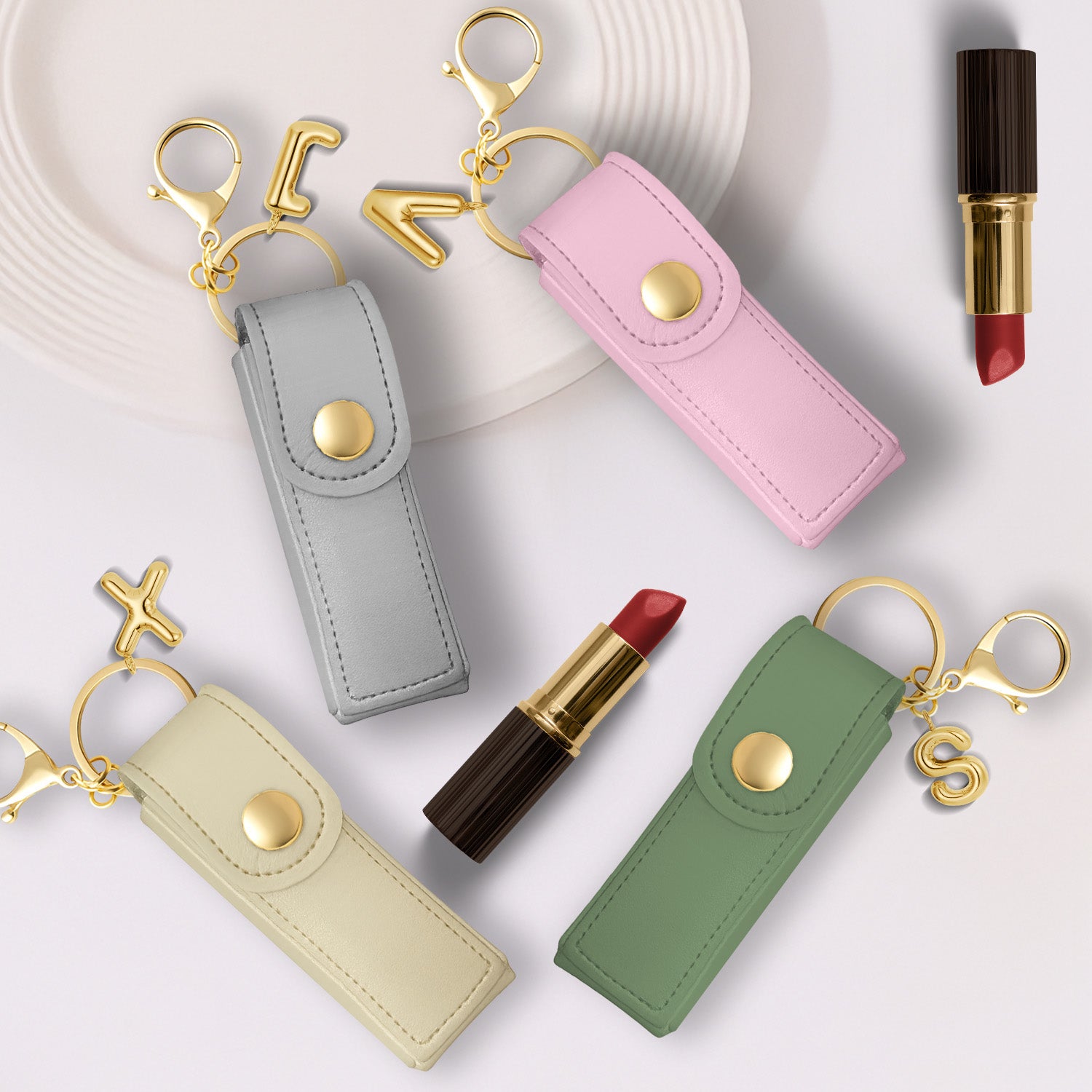 Personalised Vegan Leather Lipstick Case
