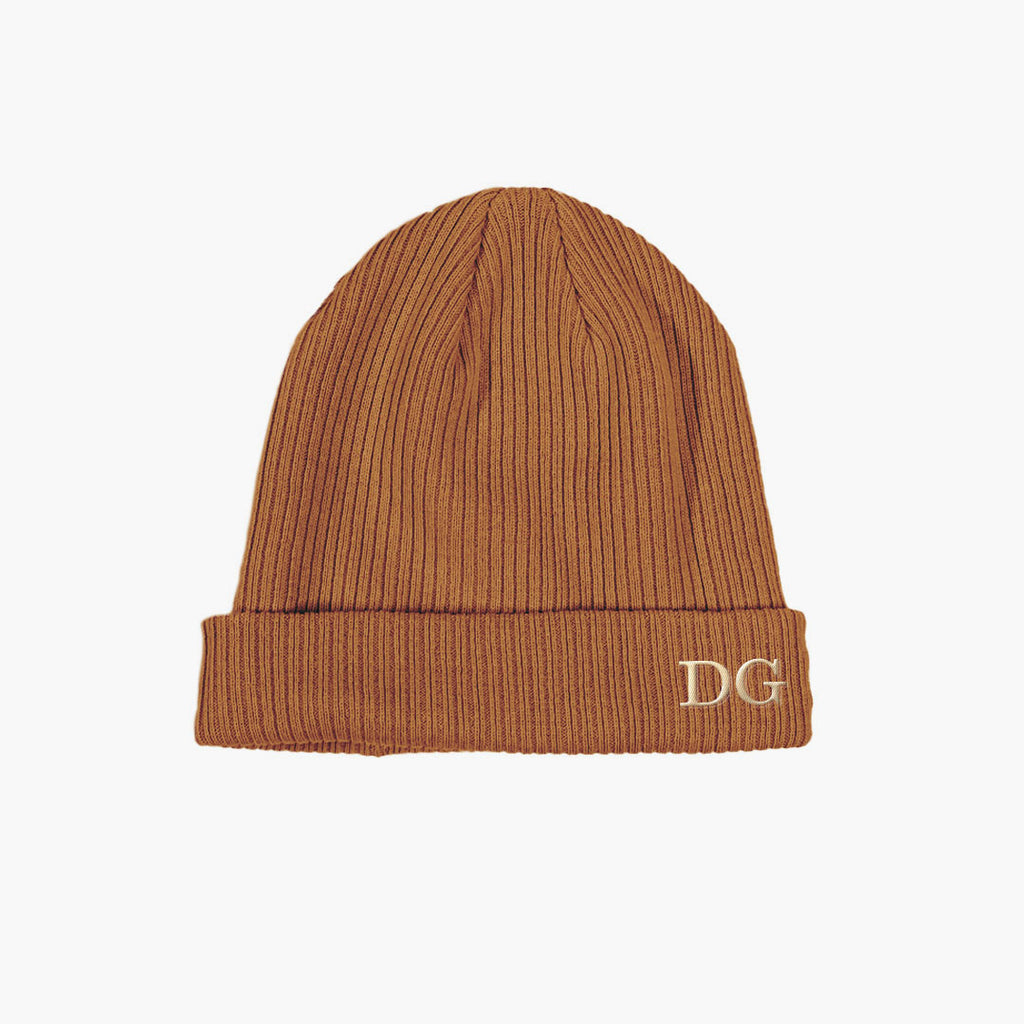 Personalised Embroidered Beanie Hat Biscuit