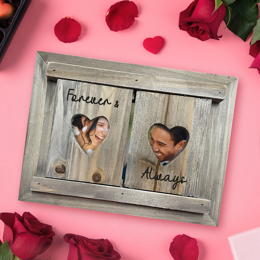 Personalised Hand Painted Heart Shutter Photo Frame