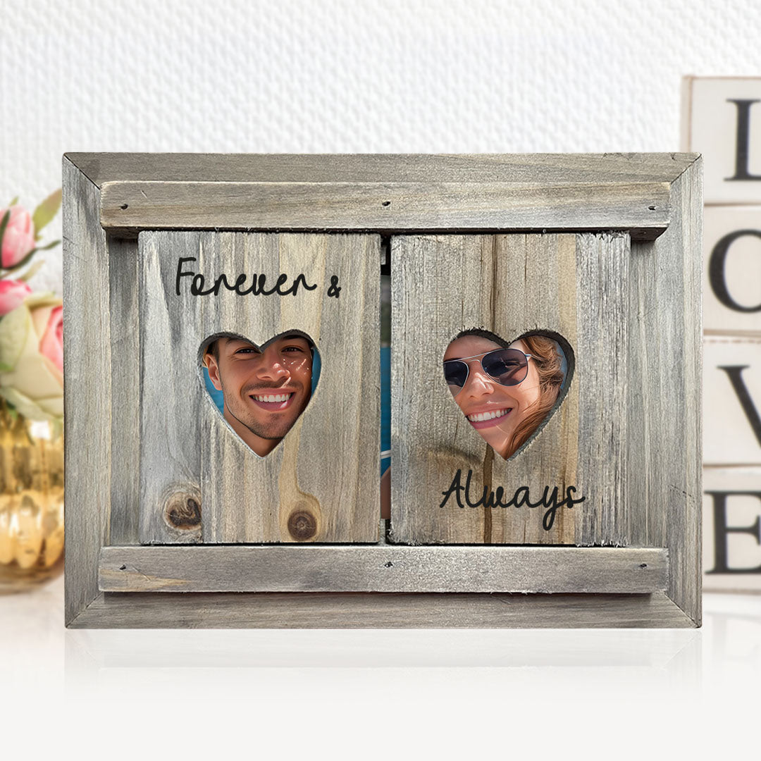 Personalised Hand Painted Heart Shutter Photo Frame