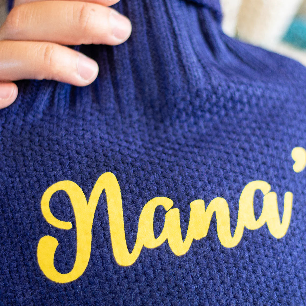 Personalised Hot Water Bottle in Navy