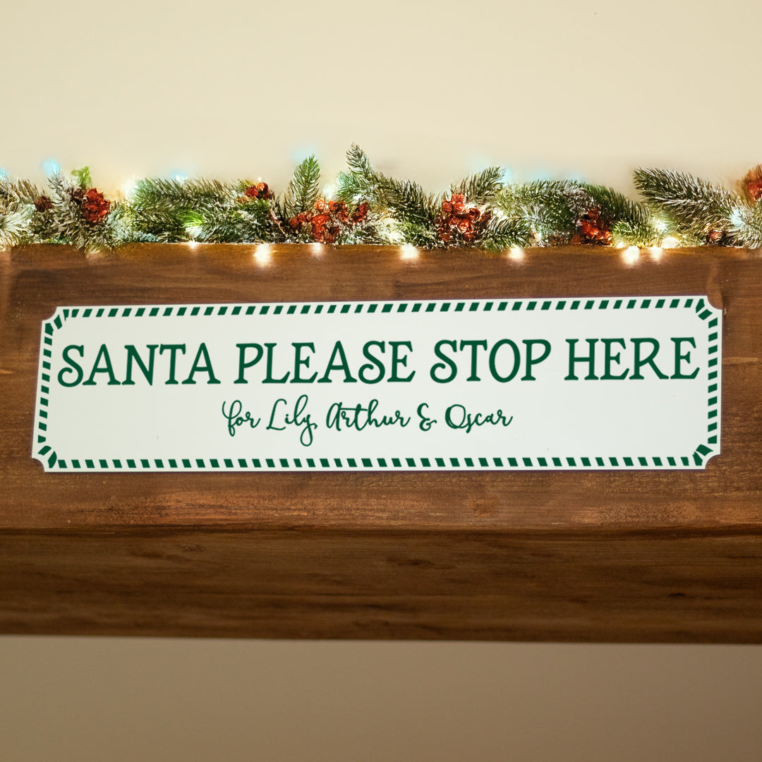 Personalised Christmas Minimalist Street Sign