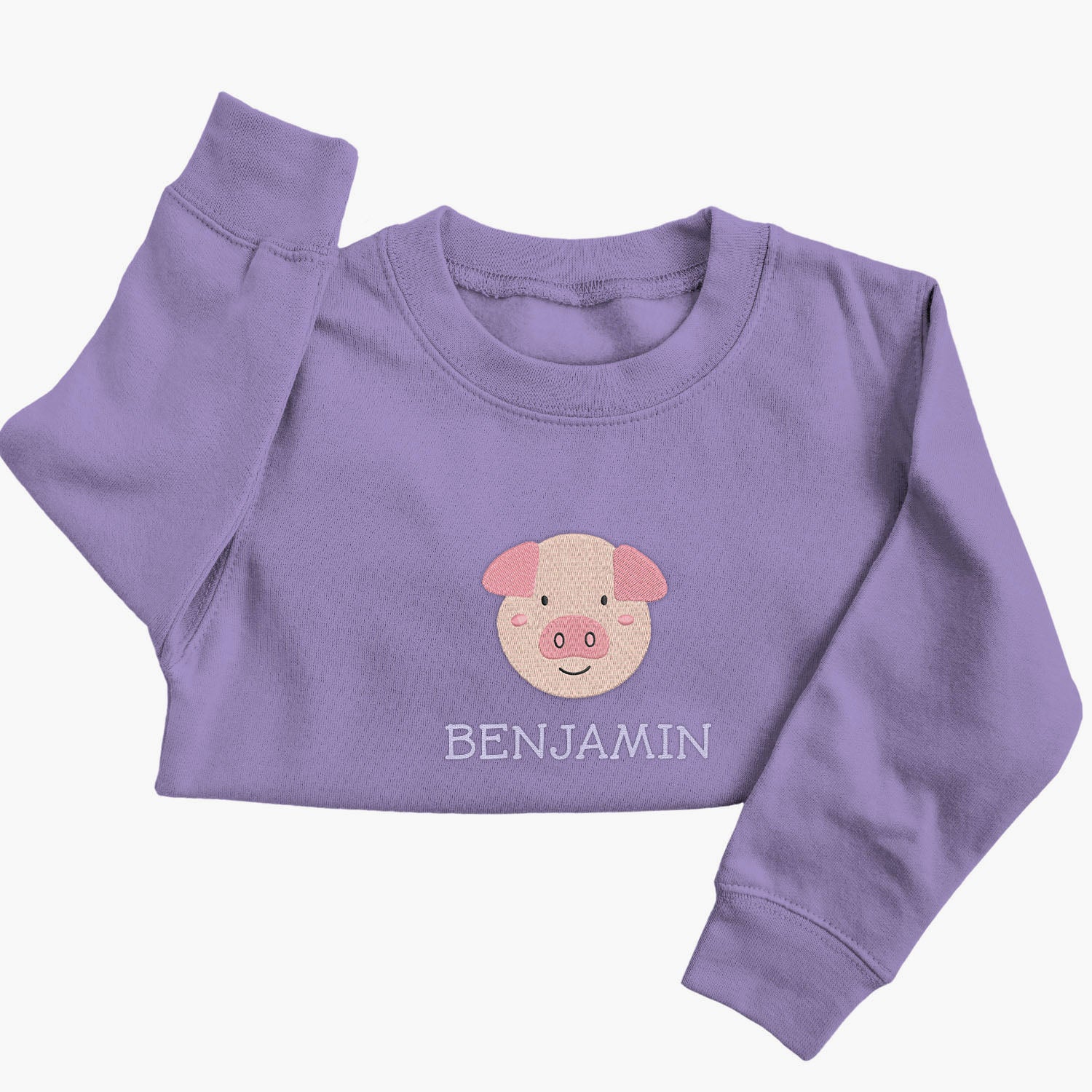 Personalised 'On The Wild Side' Embroidered Children's Pig Jumper