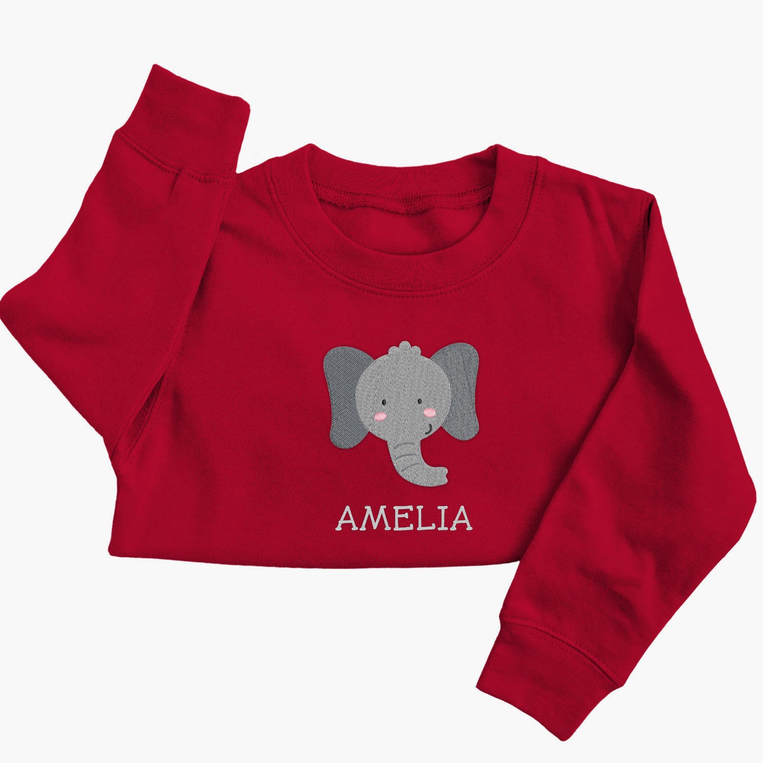 Personalised 'On The Wild Side' Embroidered Children's Elephant Jumper