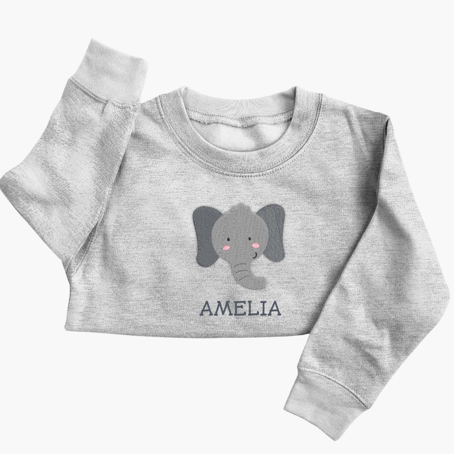 Personalised 'On The Wild Side' Embroidered Children's Elephant Jumper