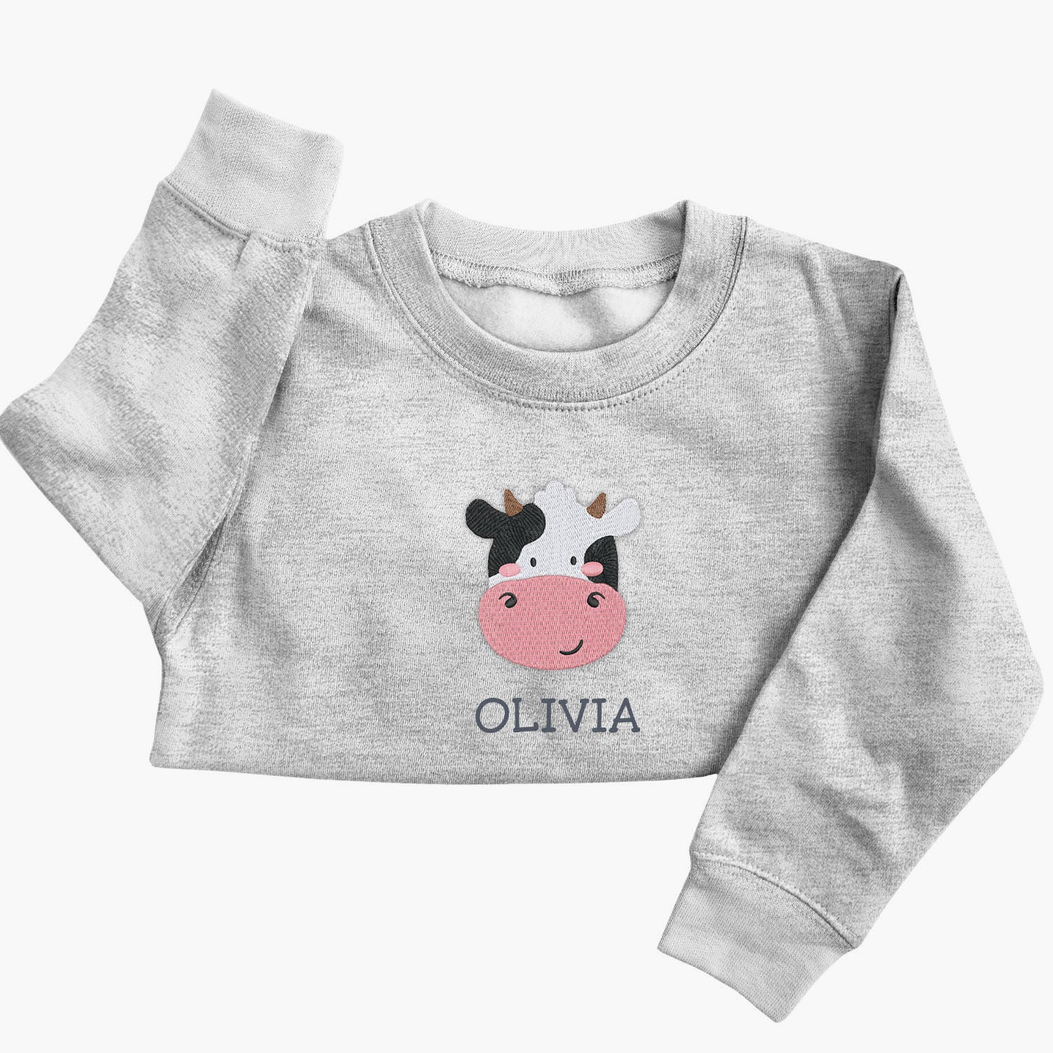 Personalised 'On The Wild Side' Embroidered Children's Cow Jumper