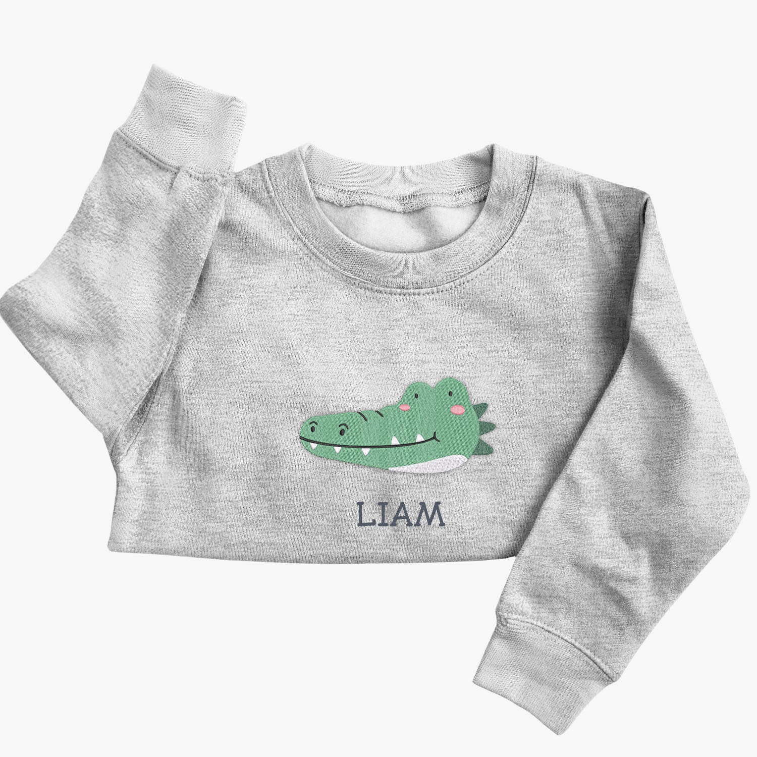 Personalised 'On The Wild Side' Embroidered Children's Crocodile Jumper