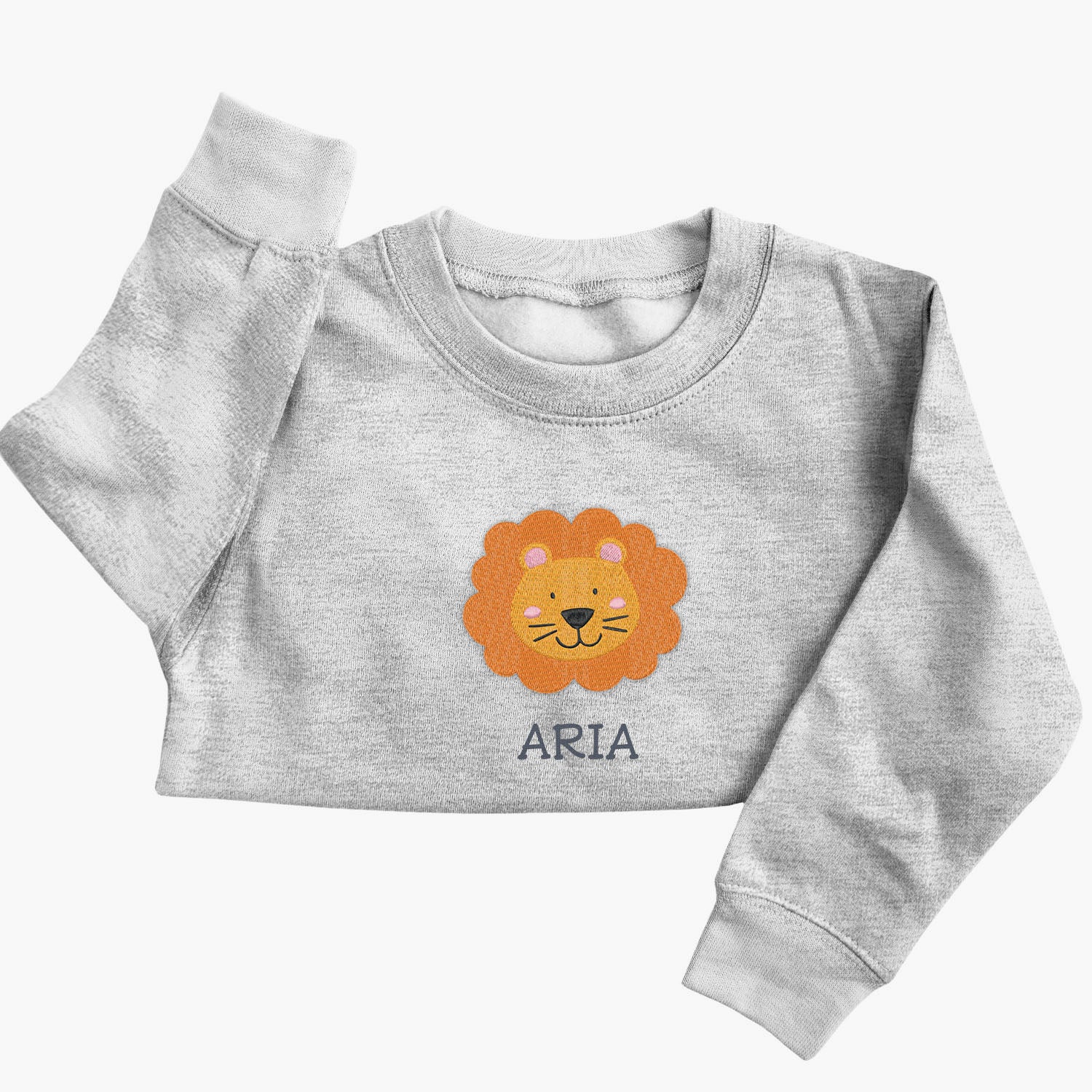 Personalised 'On The Wild Side' Embroidered Children's Lion Jumper