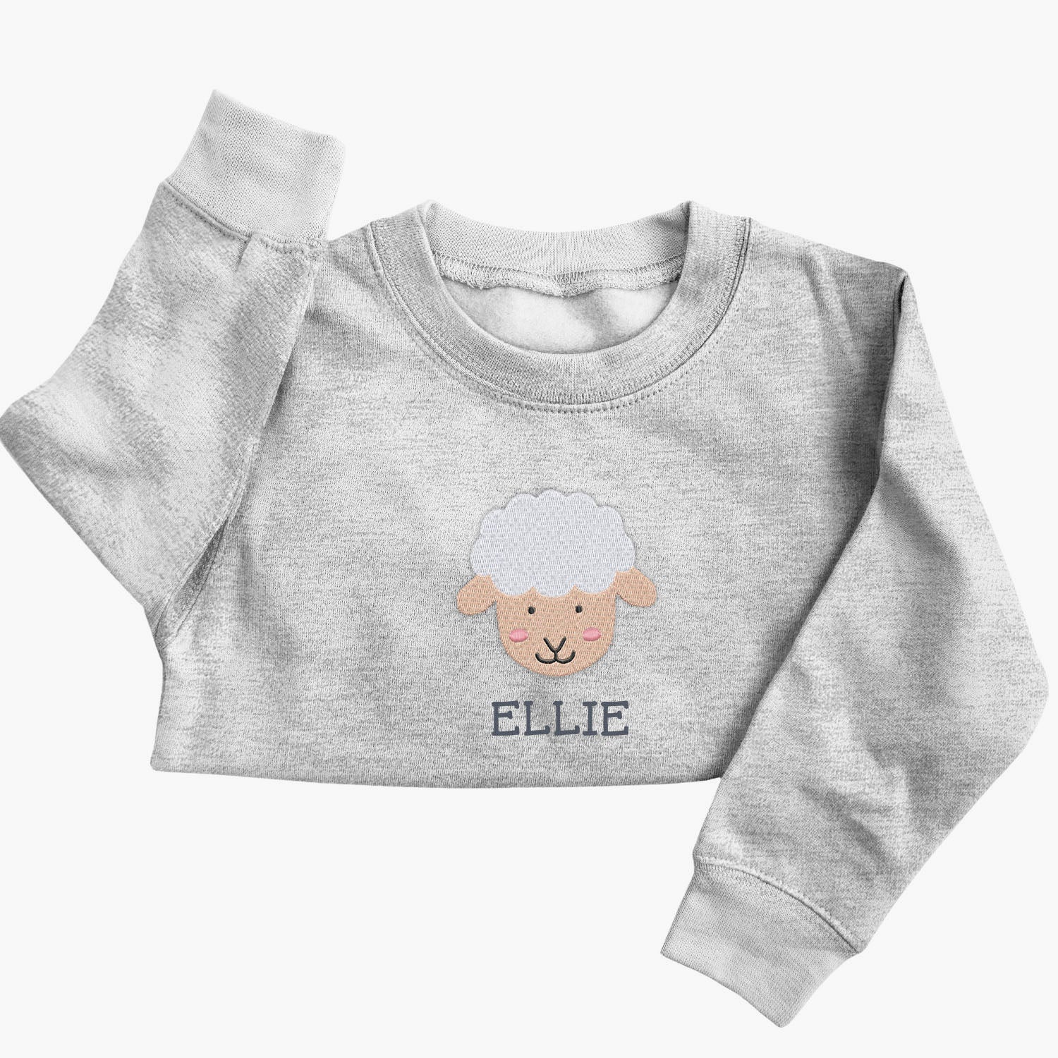 Personalised 'On The Wild Side' Embroidered Children's Sheep Jumper