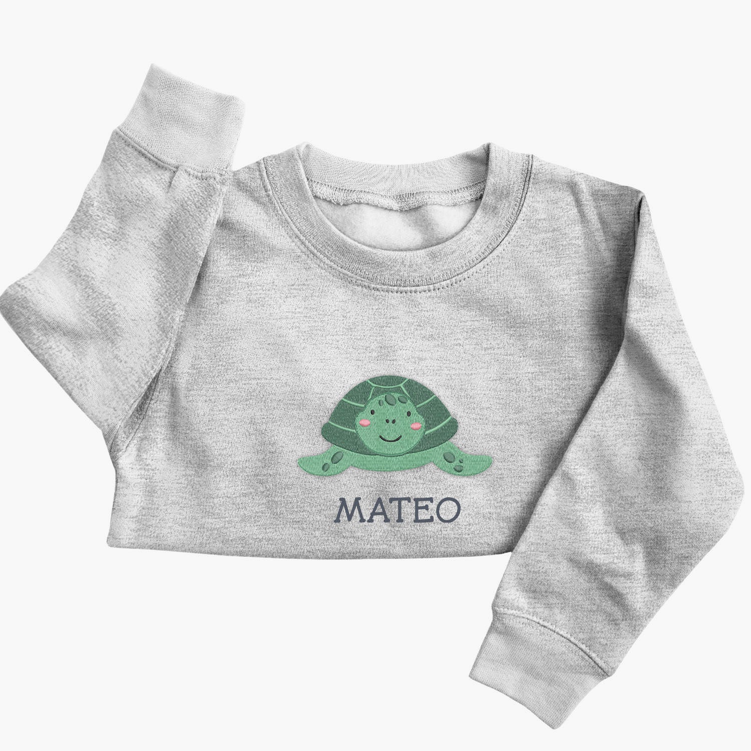 Personalised 'On The Wild Side' Embroidered Children's Turtle Jumper