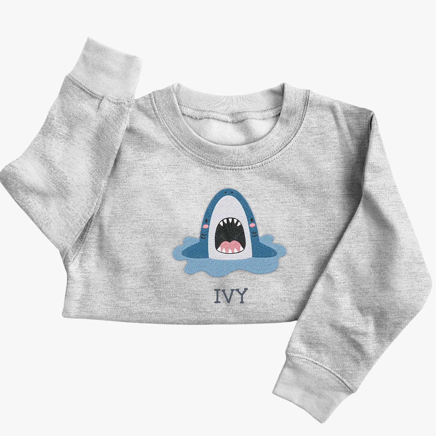 Personalised 'On The Wild Side' Embroidered Children's Shark Jumper