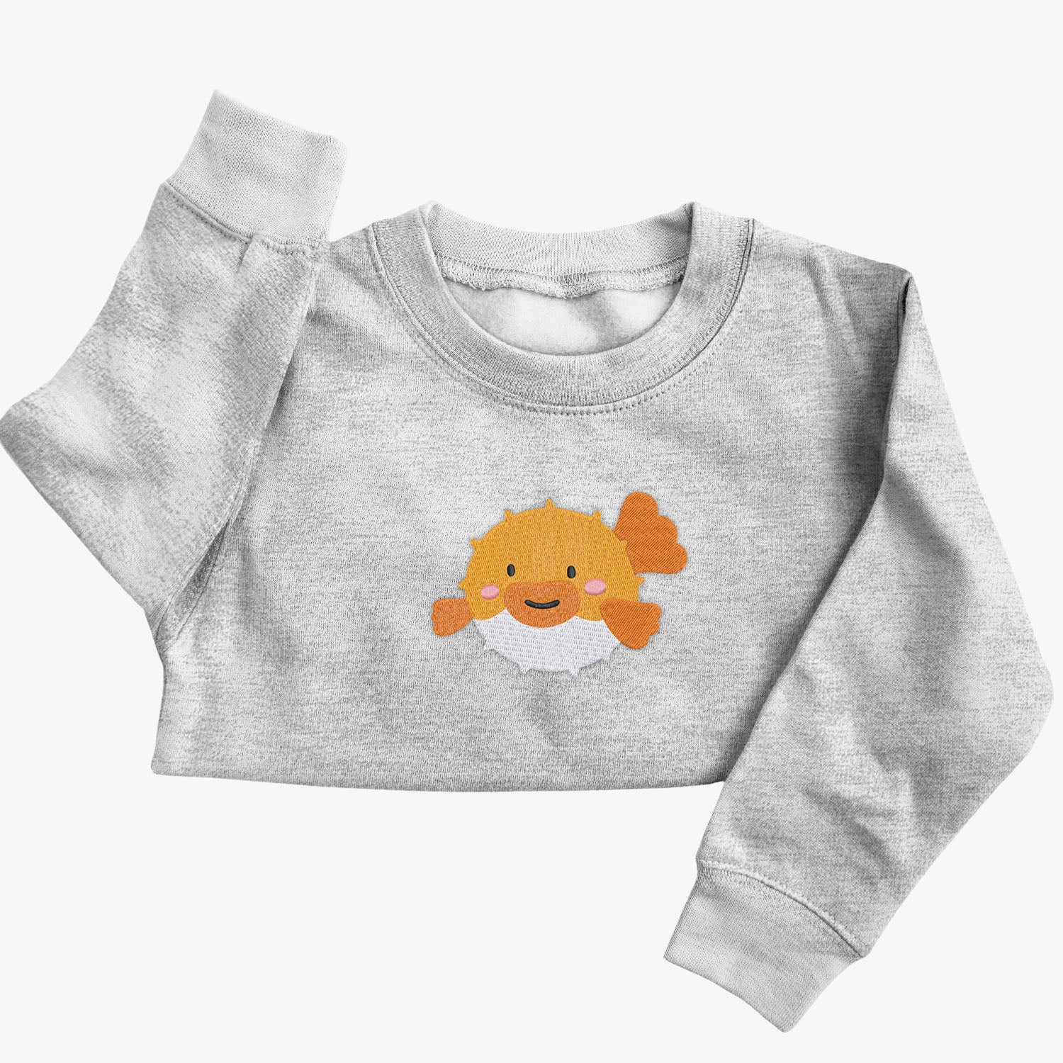 Personalised 'On The Wild Side' Embroidered Children's Puffer Fish Jumper