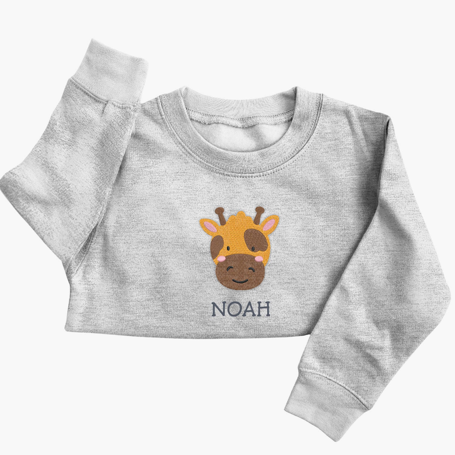 Personalised 'On The Wild Side' Embroidered Children's Giraffe Jumper