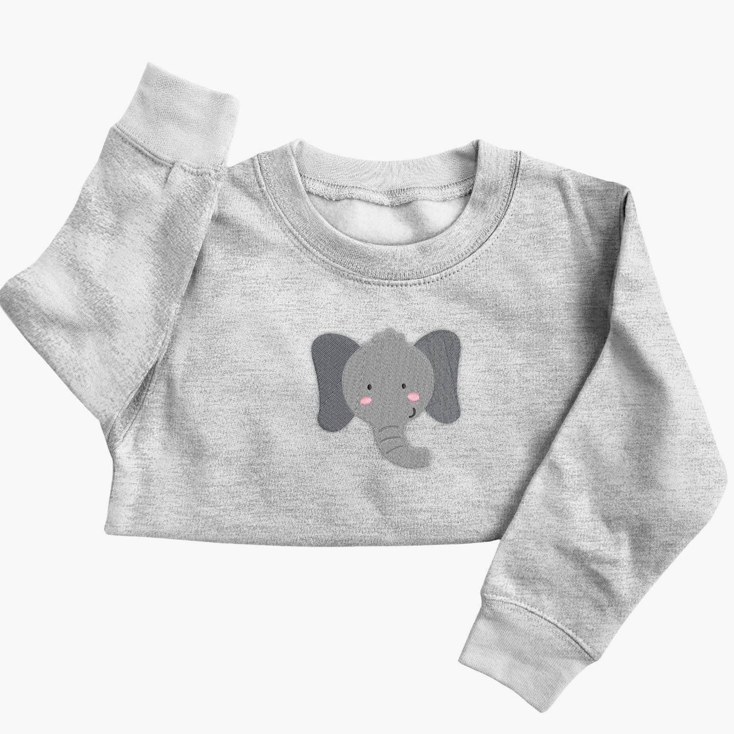 Personalised 'On The Wild Side' Embroidered Children's Elephant Jumper