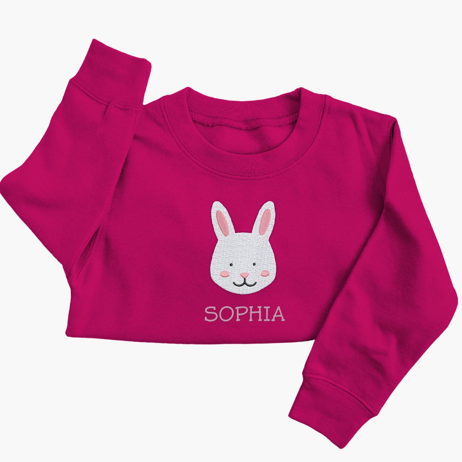 Personalised 'On The Wild Side' Embroidered Children's Rabbit Jumper