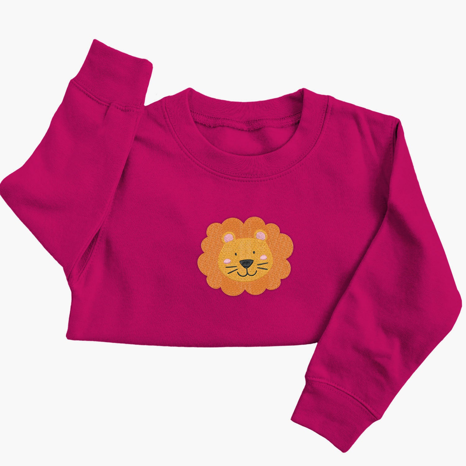 Personalised 'On The Wild Side' Embroidered Children's Lion Jumper