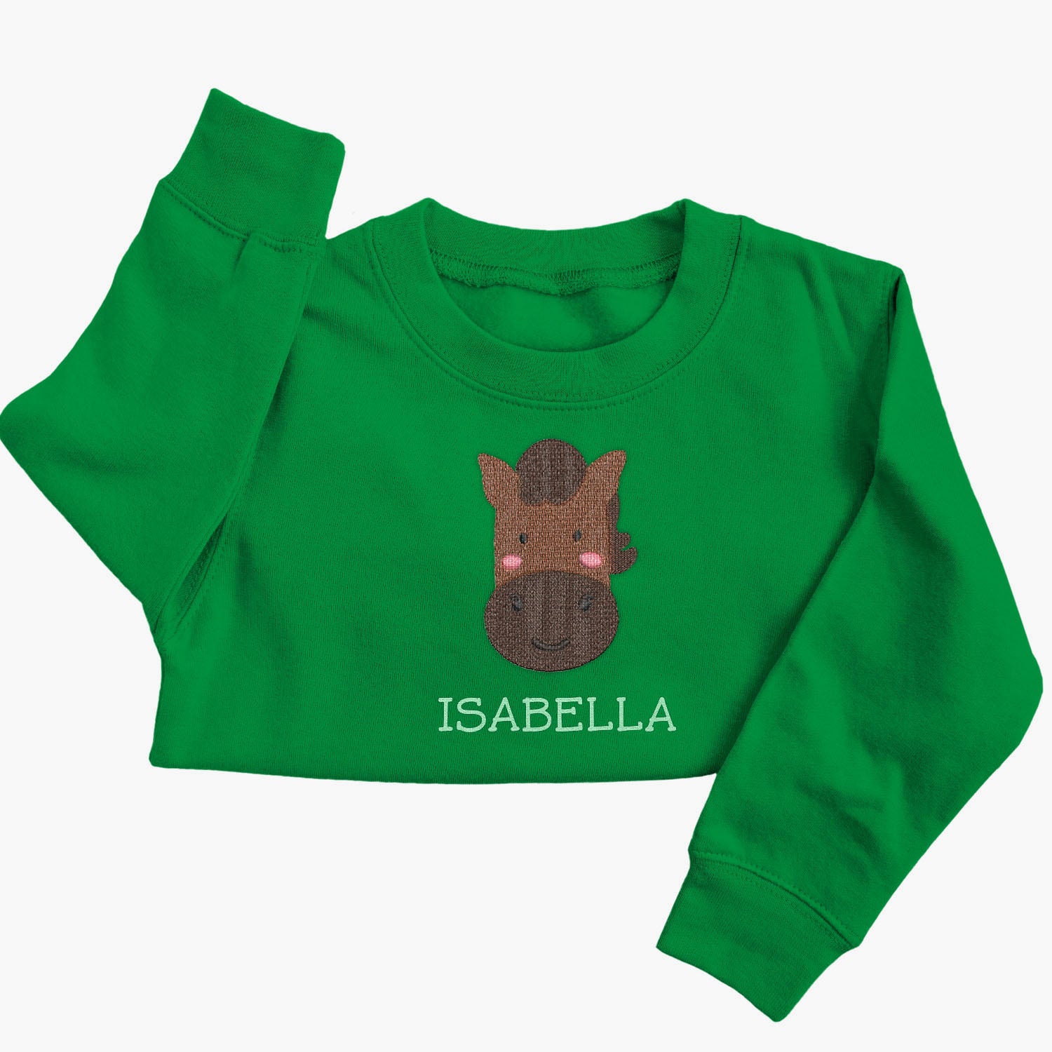 Personalised 'On The Wild Side' Embroidered Children's Horse Jumper