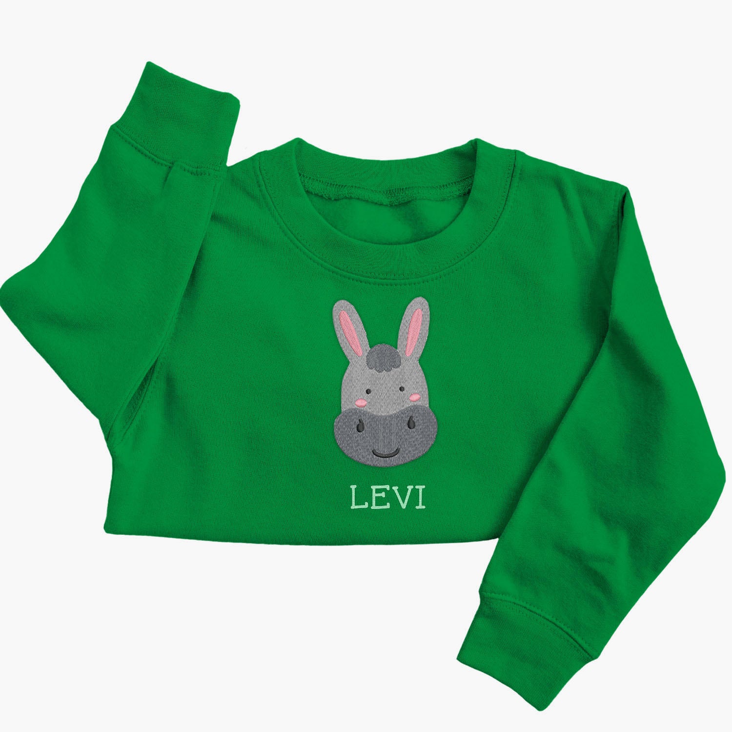 Personalised 'On The Wild Side' Embroidered Children's Donkey Jumper