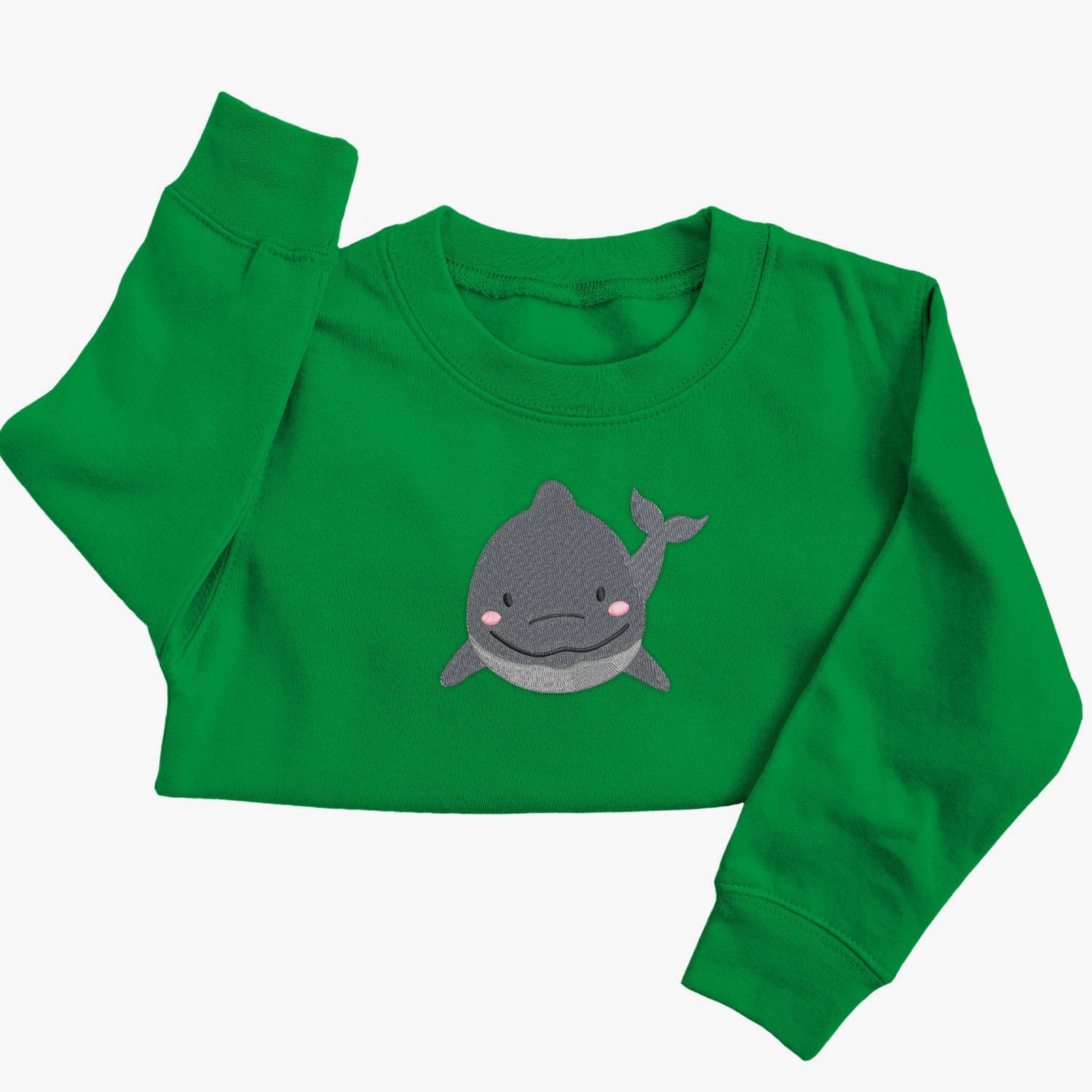 Personalised 'On The Wild Side' Embroidered Children's Dolphin Jumper