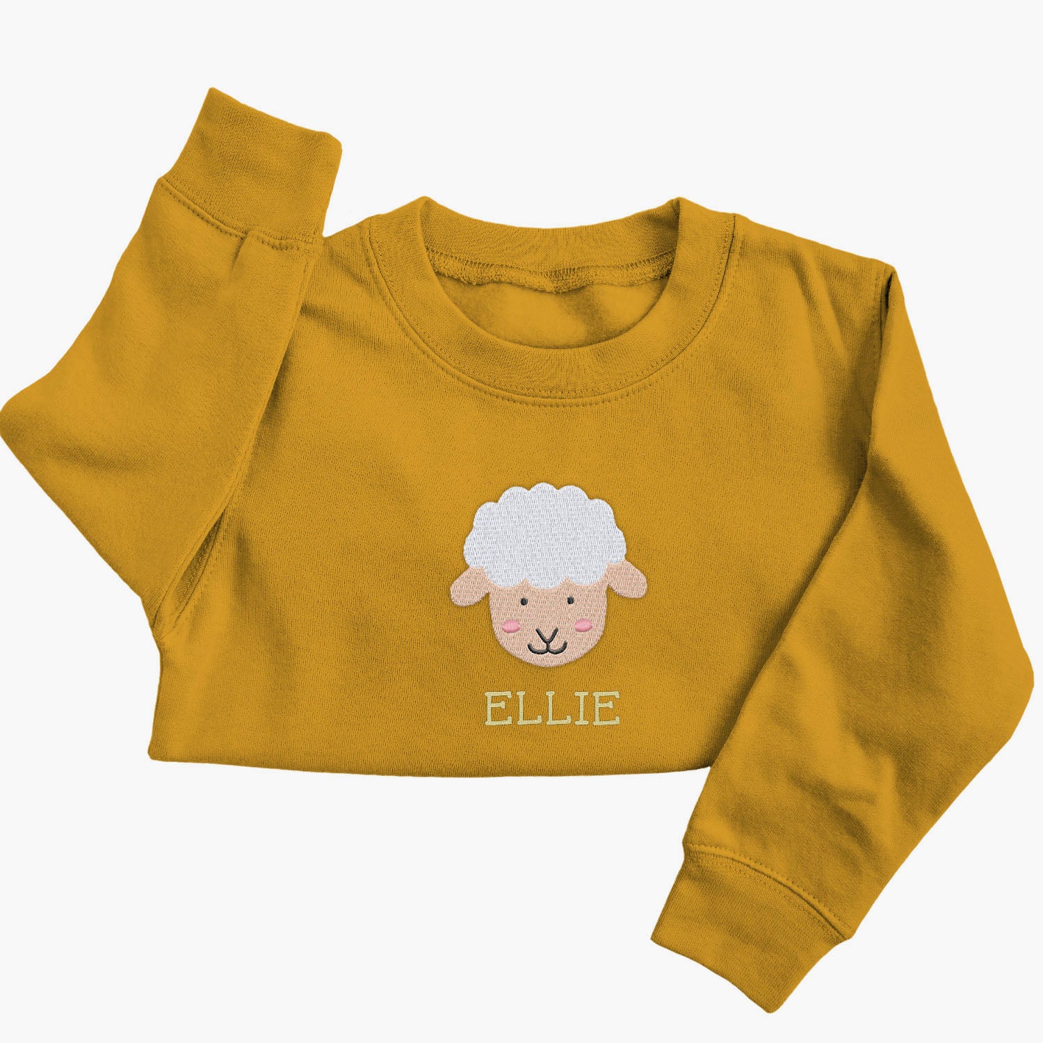 Personalised 'On The Wild Side' Embroidered Children's Sheep Jumper