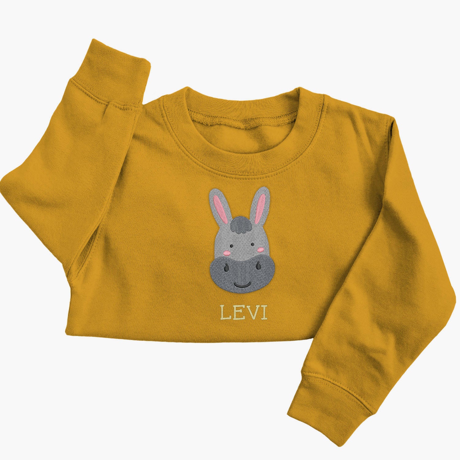 Personalised 'On The Wild Side' Embroidered Children's Donkey Jumper