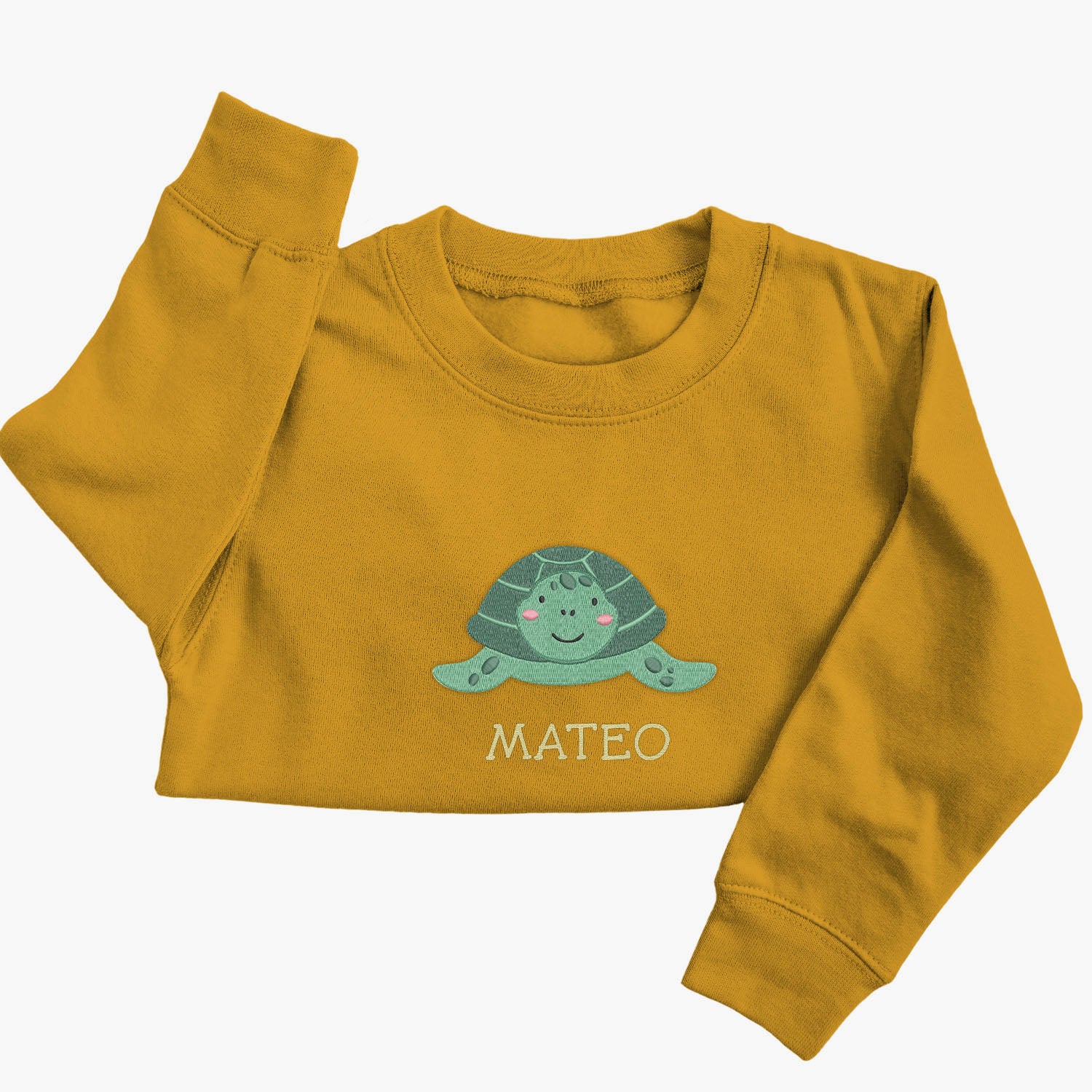 Personalised 'On The Wild Side' Embroidered Children's Turtle Jumper