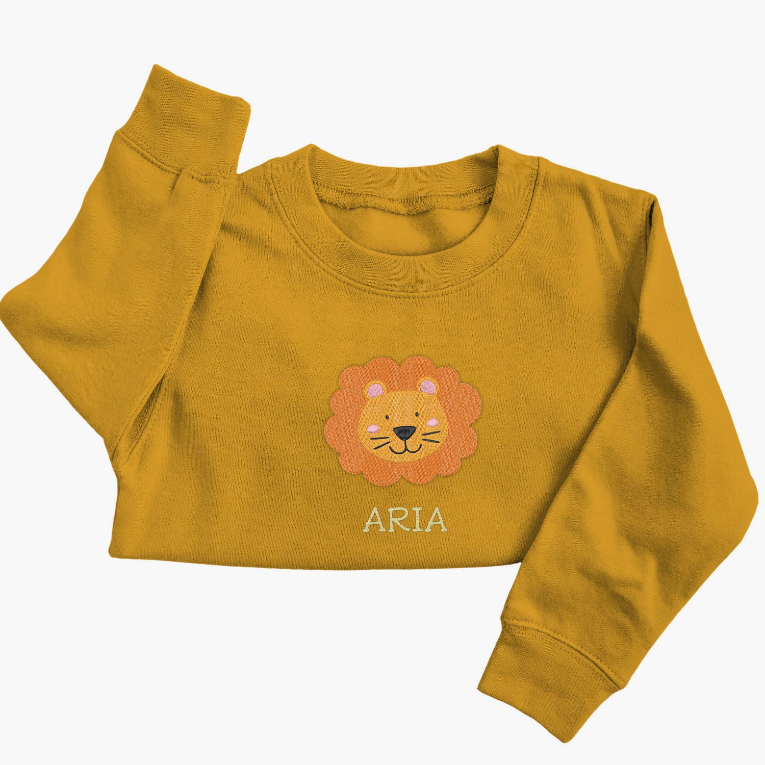 Personalised 'On The Wild Side' Embroidered Children's Lion Jumper