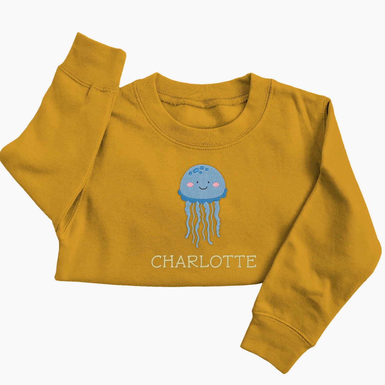 Personalised 'On The Wild Side' Embroidered Children's Jellyfish Jumper