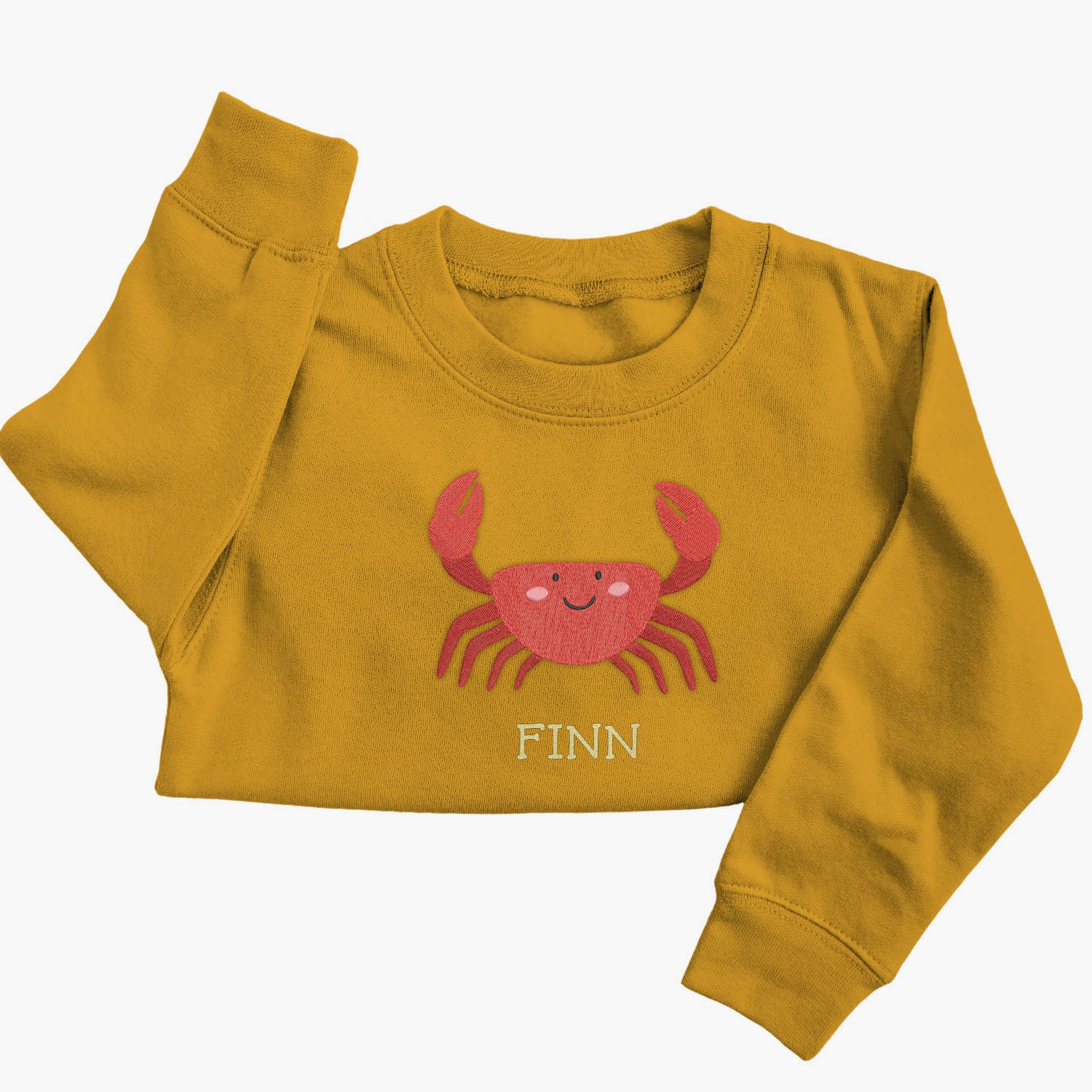 Personalised 'On The Wild Side' Embroidered Children's Crab Jumper